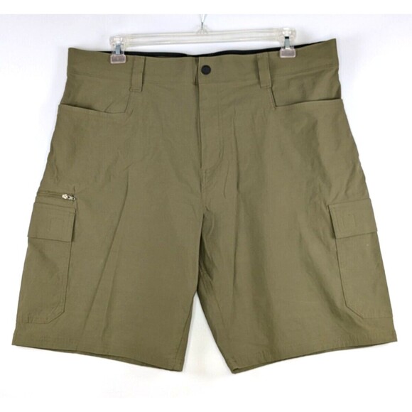 Orvis Tech Cargo Shorts Mens Size 38 Nylon Stretch Olive Green - Picture 1 of 8